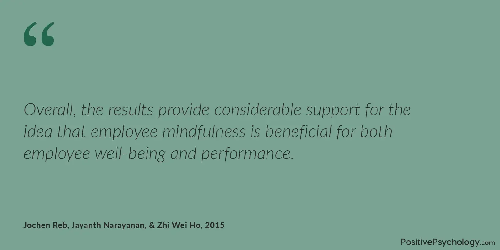 Employee mindfulness is beneficial